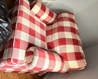 Red buffalo check throw pillows