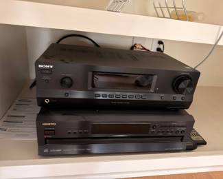 Sony audio control center receiver and Onkyo CD changer