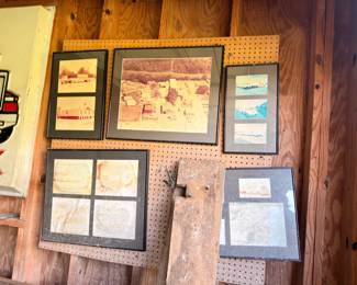 Framed art prints and paintings lot, landscapes