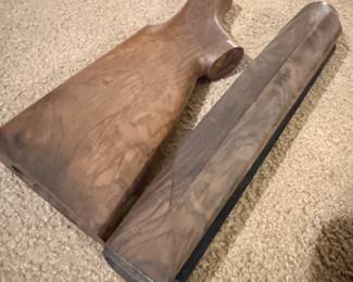Vintage wooden gun stocks, pair