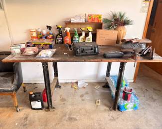 Garage cleaning supplies, sprays, and chemicals lot
