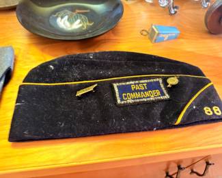 Vintage VFW Past Commander garrison cap with pins