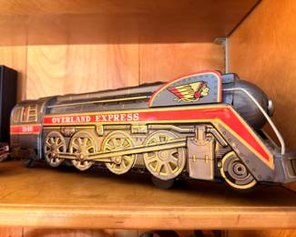 Vintage tin litho Overland Express toy train