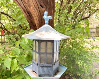 Outdoor garden lantern light glass panels hanging