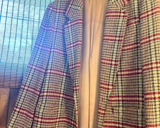 Vintage plaid blazer jacket