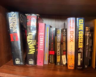 Hardcover novels, Clive Cussler, C.J. Box, David Baldacci