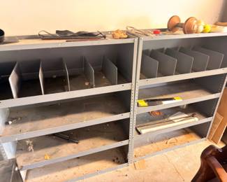 Metal parts organizer storage bin shelf