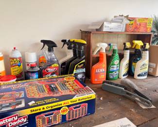 Household cleaning supplies and chemicals lot