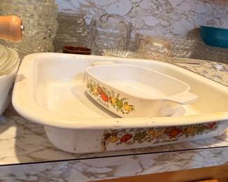 Corning Ware Spice of Life casserole and divided dish