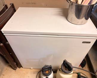 White chest freezer
