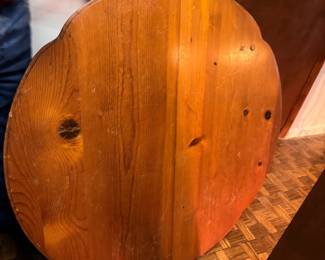 Solid wood round table top, rustic