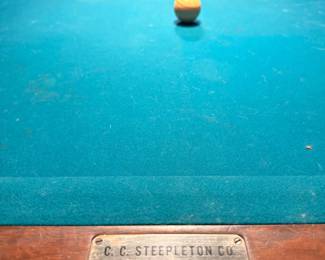 CC Steepleton Co pool table