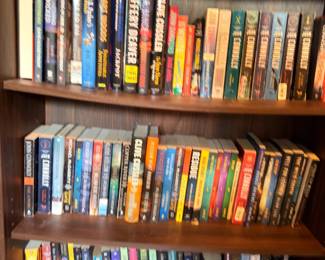 Bookshelves, paperback and hardcover book lot