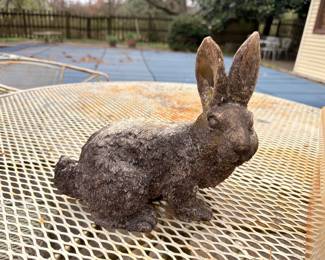 Concrete rabbit garden statue, outdoor decor