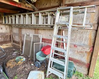 Aluminum extension ladder and outdoor items