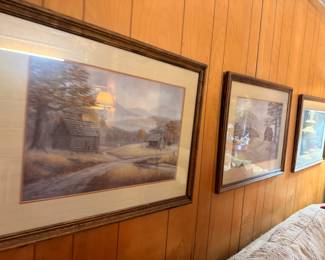 Framed landscape art prints, gallery wall collection