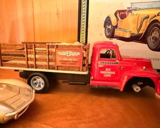 Die-cast Ace Hardware delivery truck and model vehicles