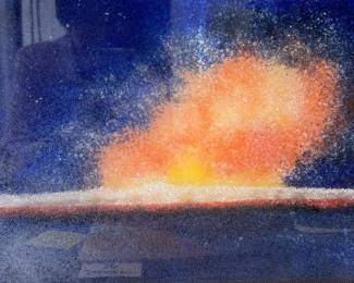 Cast Glass Conceptualized by Louis Copt. Cast at the Lhotsky Foundry, Prague.