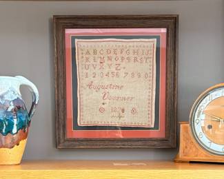 Antique Sampler 'Augustine Voerner 1878'