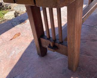 Picnic table with two benches