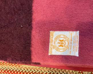 Cranberry Hudson Bay blankets in wonderful condition with original tag 3.5 points
