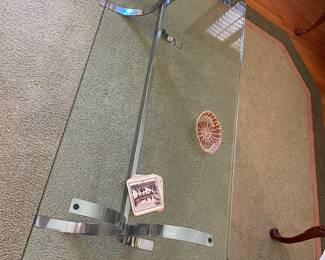 Glass coffee table