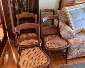 Four chairs, wooden