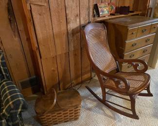 One of two rockers, picnic basket