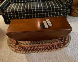Low wooden coffee table