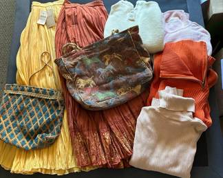 KN160Womens Crinkle Skirts, Sweaters  Purses