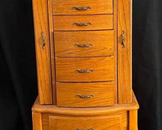 KN244Jewelry Armoire, Case  Mirrored Box