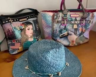 KN136Nicole Lee Purses With Turquoise Color Hat