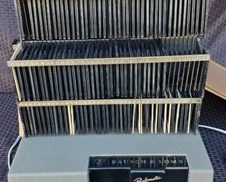 KN172Bausch  Lomb Slide Projector With Slide Racks