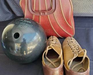 KN211Vintage Bowling Ball And More 