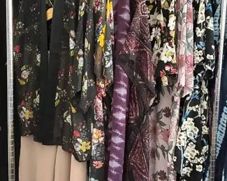 KN124Print Chiffon Cardigans Pants  INC Blouse