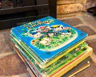 Vintage Children's Library – A charming collection of mid-century children’s books featuring beloved titles from Mother Goose, Sesame Street, Nancy Drew, and the Wizard of Oz series