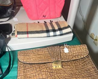 Designer Handbags: Dooney & Bourke leather tote, Coach bags, vintage exotic skin (croc/lizard) bags, and Lug quilted bags