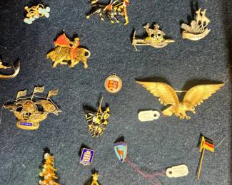 Jewelry: 14K gold chains, charms, bracelets, and vintage brooches