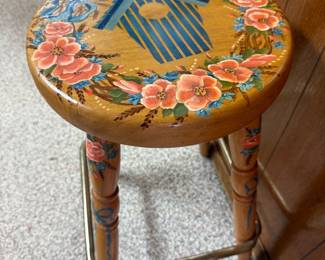 Hand painted stool
