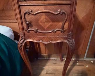 French Louis XV Nightstand Marble Top