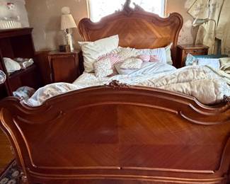 Antique French Walnet Louis XV Bed