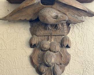 Carved eagle wall shelf 