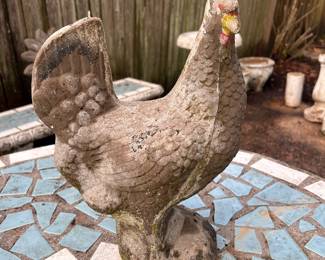 Cement outside chicken/rooster