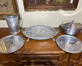 Never used new in box vintage serving pieces