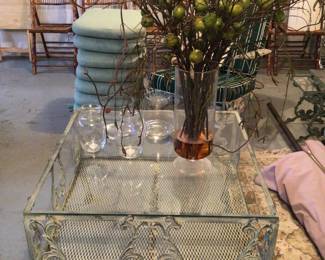 Square outside coffee table 32” x 32” x 22” H