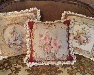 Needle point pillows