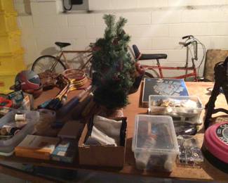 TingRacket, gloves, buttons, crocheting items