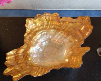 Glass iridescent bowl