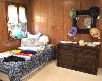 Bathing suits, hats, pillows