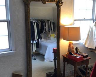 Antique baroque revival pier mirror 39” x 88” H